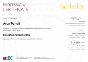 professional certificate in blockchain fundamentals