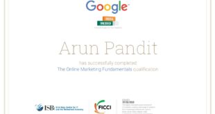 Arun Pandit Digital Unlocked Certification by Google ISB & FICCI Arun Pandit Digital Unlocked Certification by Google ISB FICCI