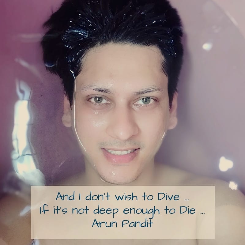 Quote on Taking Risks Deep enough to Die by Arun Pandit Arun Pandit Quote on Taking Risks Deep enough to Die