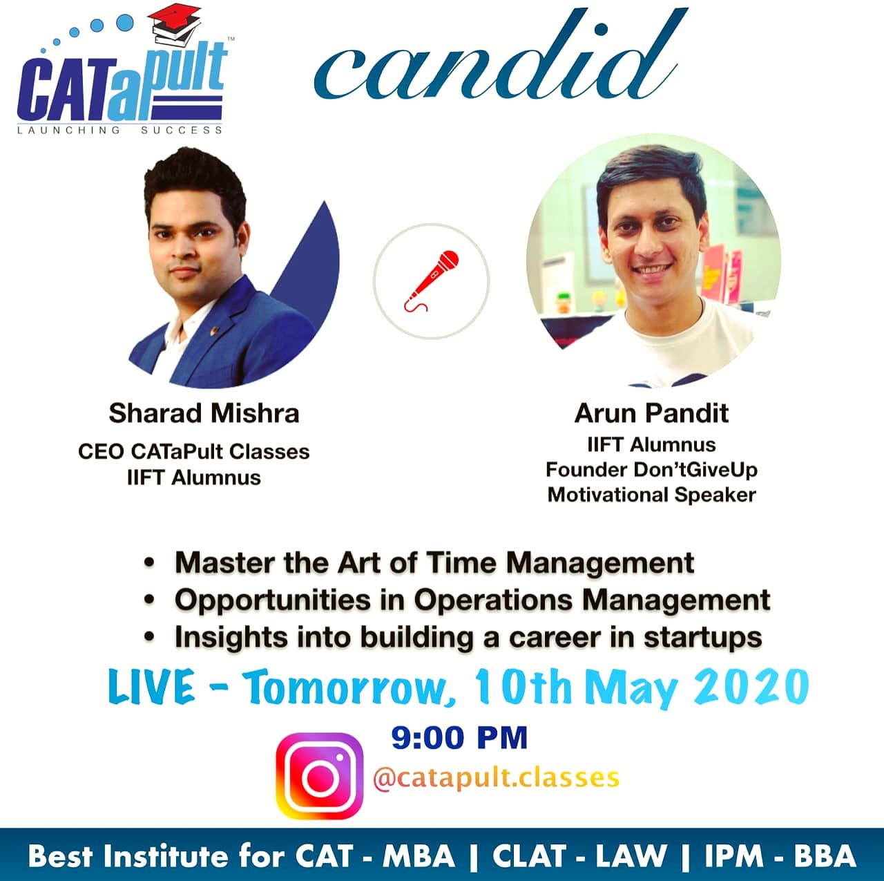 Candid by CATaPult : A webinar with Arun Pandit Webinar Arun Pandit Catapult MBA Coaching Mentorship