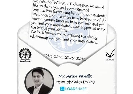 VGSOM IIT Kharagpur Thank you Letter