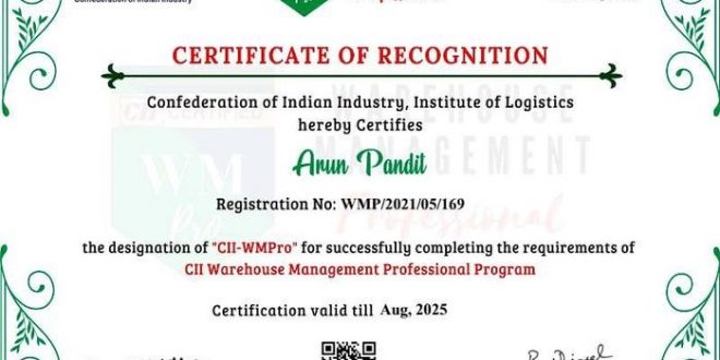 CII Warehouse Management Professional Certification