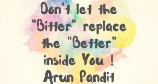 Quote on Bitter & Better by Arun Pandit
