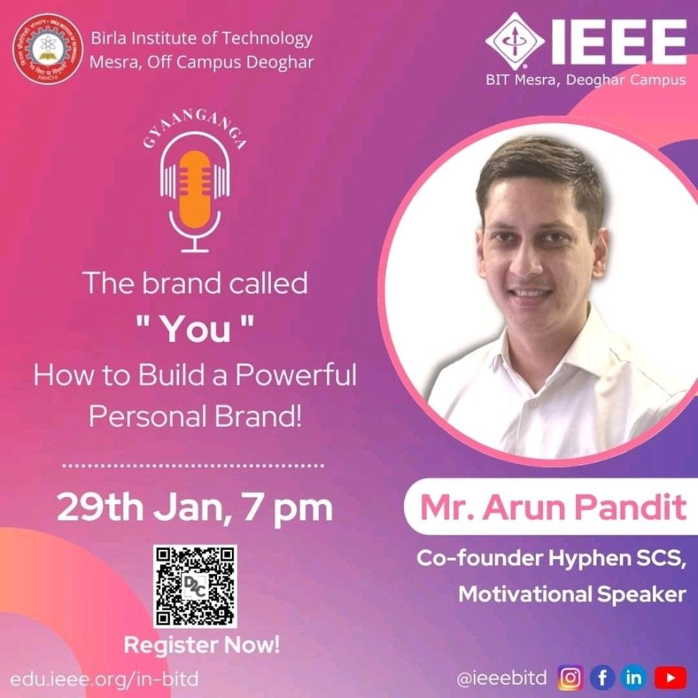 Branding Workshop IEEE BIT Mesra by Arun Pandit