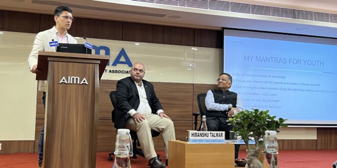 Vote of thanks to Arun Goyal Sir at AIMA YLC